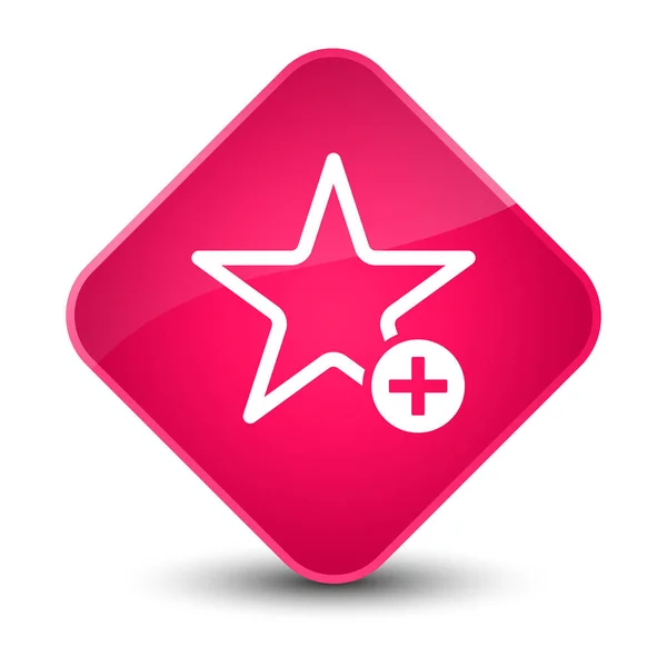Adicionar ao ícone favorito elegante botão de diamante rosa — Fotografia de Stock