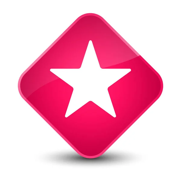 Star icon elegant pink diamond button — Stock Photo, Image