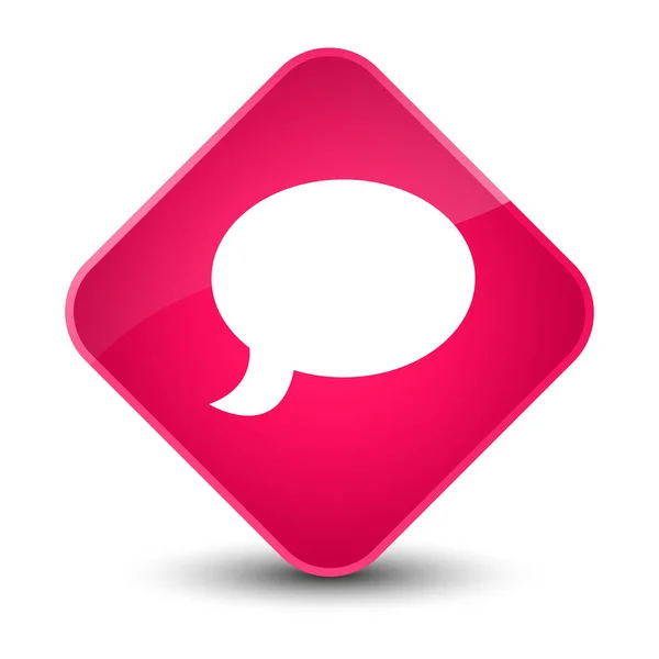 Chat icon elegant pink diamond button — Stock Photo, Image