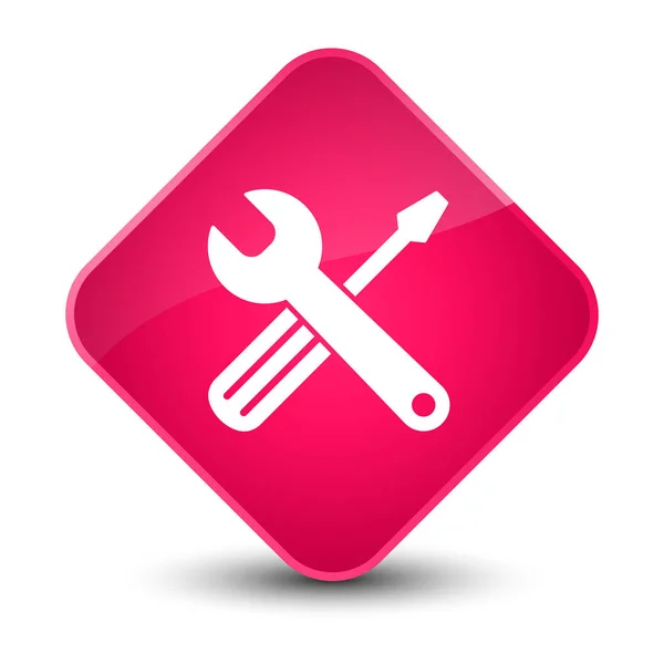 Werkzeuge Symbol elegante rosa Diamant-Taste — Stockfoto