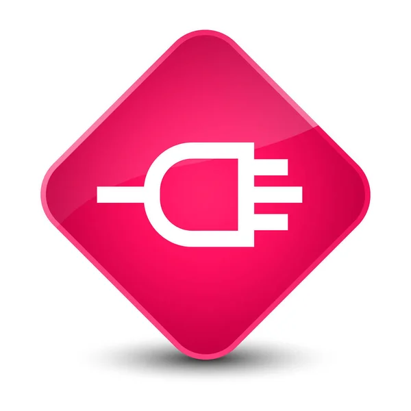 Connect icon elegant pink diamond button — Stock Photo, Image