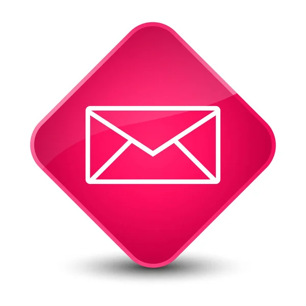 Email icon elegant pink diamond button — Stock Photo, Image