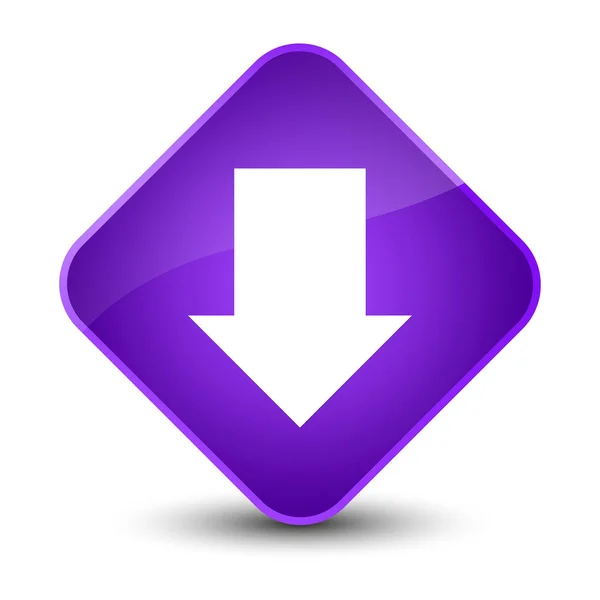 Stáhnout tlačítko šipky ikona elegantní fialový kosočtverec — Stock fotografie