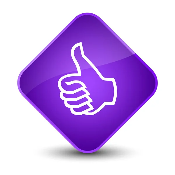 Like icon elegant purple diamond button — Stock Photo, Image