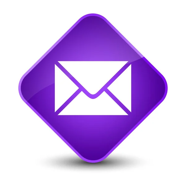 Значок електронної пошти елегантна фіолетова алмазна кнопка — стокове фото