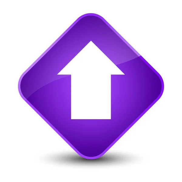 Subir flecha icono elegante botón de diamante púrpura — Foto de Stock