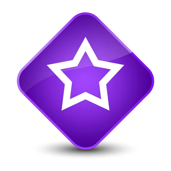 Star icon elegant purple diamond button — Stock Photo, Image