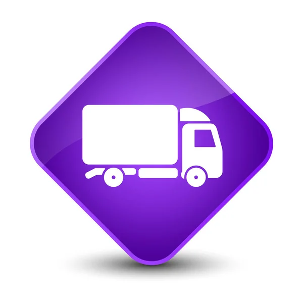 Icône du camion élégant bouton diamant violet — Photo