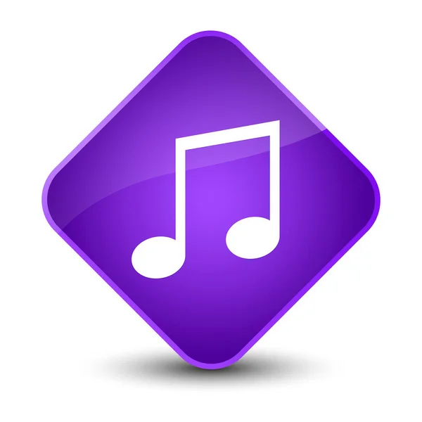 Icono de música elegante botón de diamante púrpura — Foto de Stock