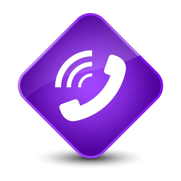 Phone ringing icon elegant purple diamond button — Stock Photo, Image