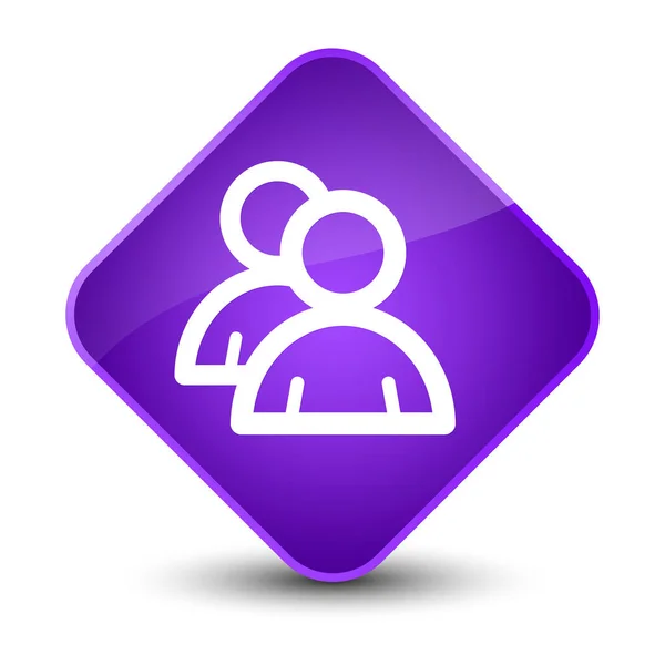 Grupo icono elegante botón de diamante púrpura —  Fotos de Stock