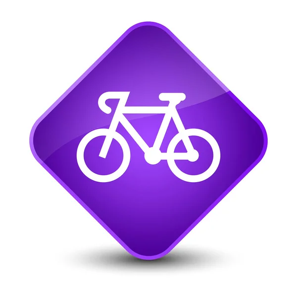 Icône de vélo élégant bouton diamant violet — Photo