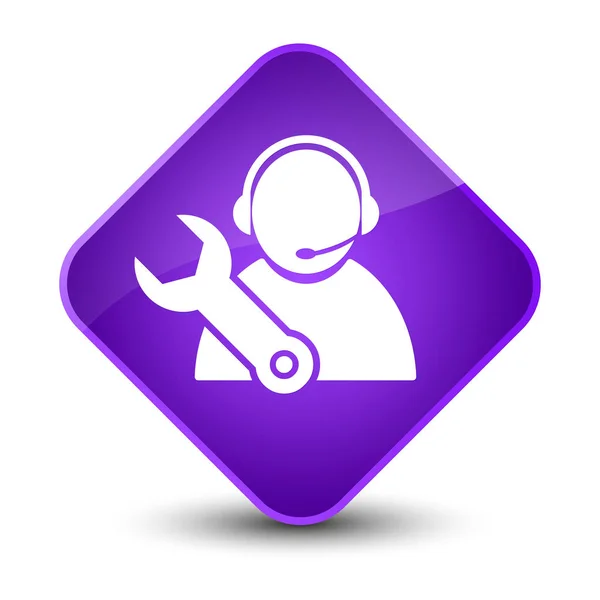 Tech support ikona elegancki fioletowy diament przycisk — Zdjęcie stockowe