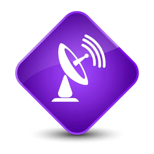Parabólica icono elegante botón de diamante púrpura —  Fotos de Stock