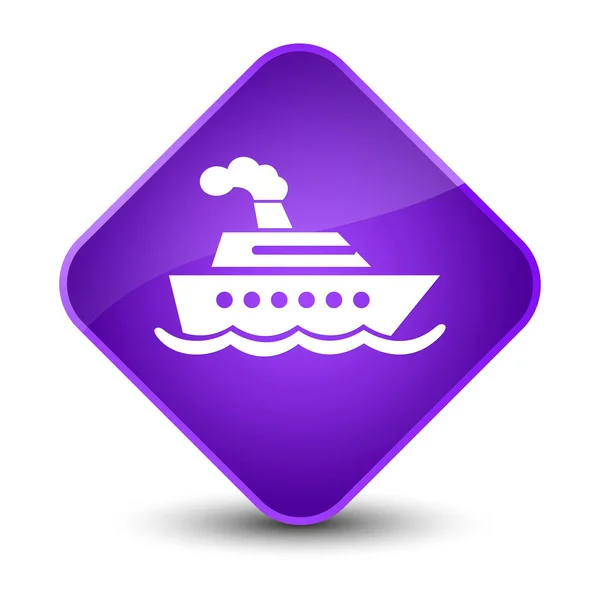 Cruise schip pictogram elegante paarse diamant knop — Stockfoto