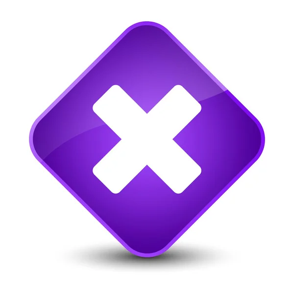 Cancel icon elegant purple diamond button — Stock Photo, Image
