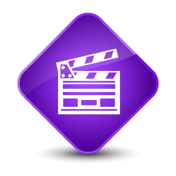 Cinéma icône clip élégant bouton diamant violet — Photo