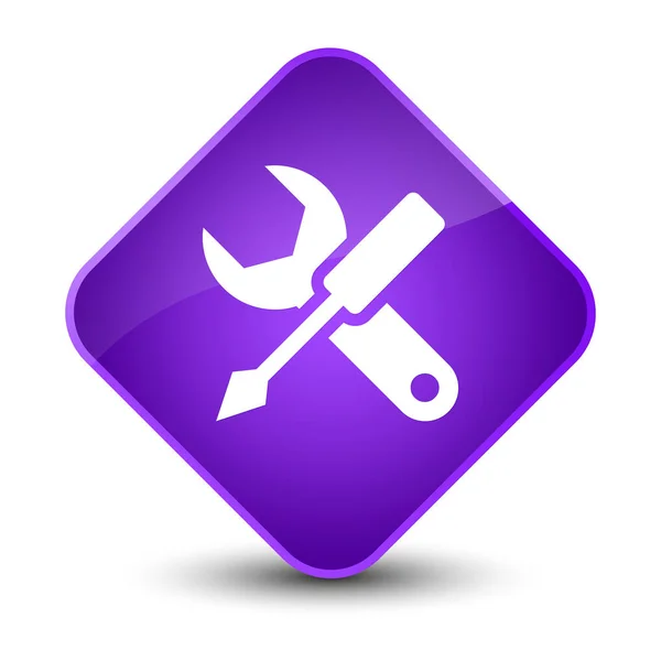 Configuración icono elegante botón de diamante púrpura — Foto de Stock