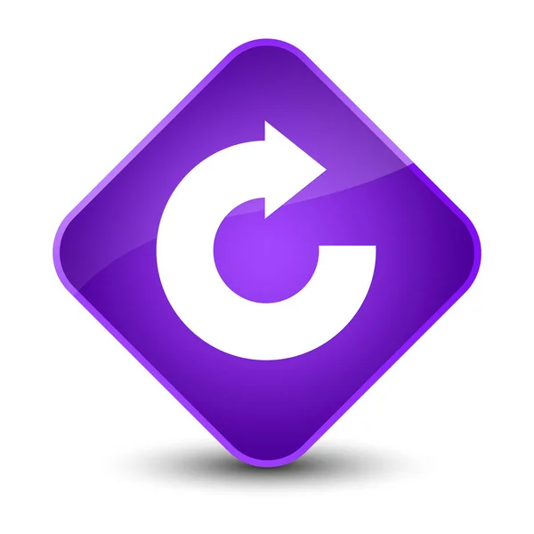 Reply arrow icon elegant purple diamond button — Stock Photo, Image