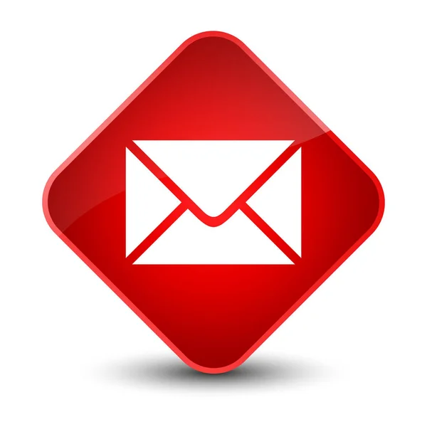 Email icon elegant red diamond button — Stock Photo, Image