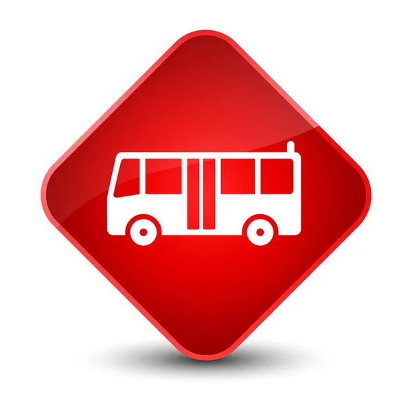 Bus icon elegant red diamond button — Stock Photo, Image