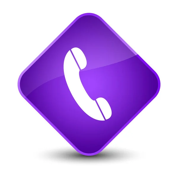 Teléfono icono elegante botón de diamante púrpura —  Fotos de Stock