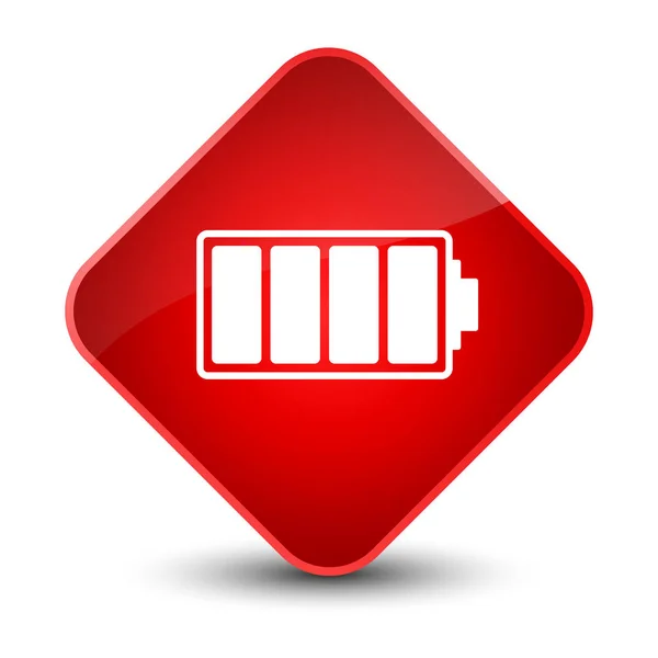 Battery icon elegant red diamond button — Stock Photo, Image