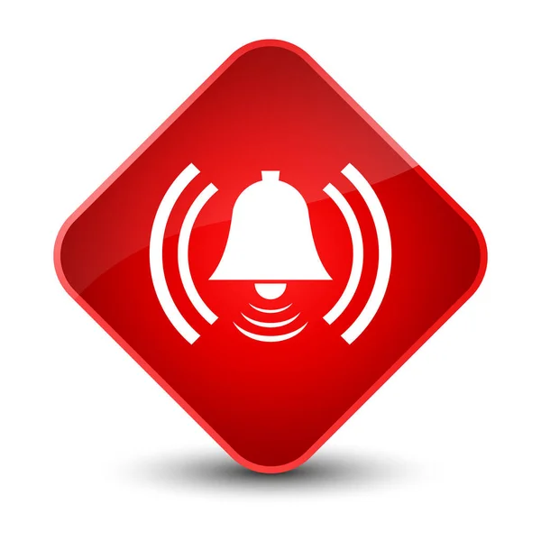 Alarm simgesi zarif kırmızı elmas düğmesi — Stok fotoğraf