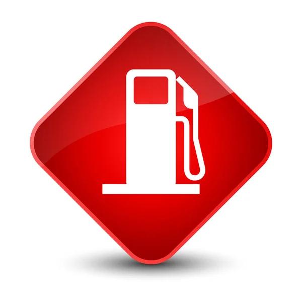 燃油分配器图标优雅红色菱形按钮 — 图库照片