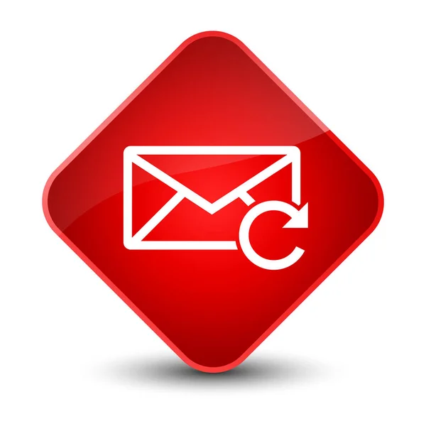 Refresh email icon elegant red diamond button