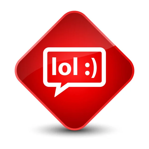 LOL bubble icon elegant red diamond button — Stock Photo, Image
