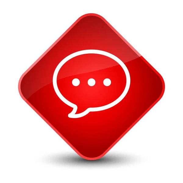 Talk bubble icon elegant red diamond button — Stock Photo, Image