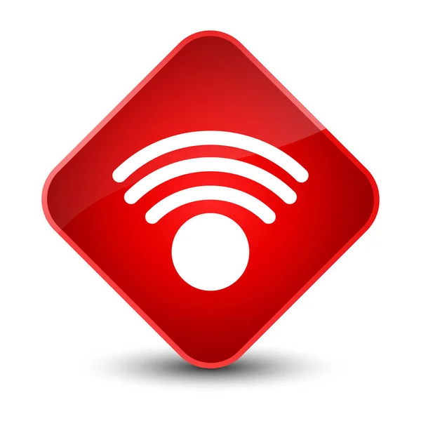 Icône Wifi élégant bouton diamant rouge — Photo