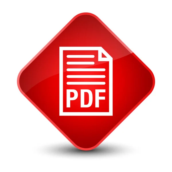 PDF icono del documento elegante botón de diamante rojo — Foto de Stock