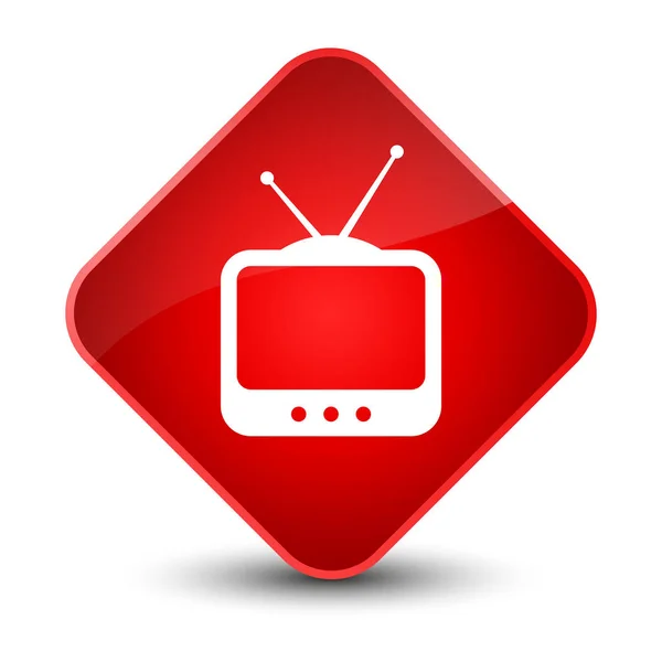 TV  icon elegant red diamond button — Stock Photo, Image