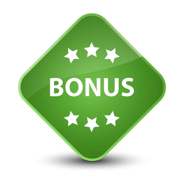 Bonus stars icon elegant soft green diamond button — Stock Photo, Image