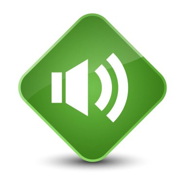 Ses simgesini zarif yumuşak yeşil elmas düğmesi