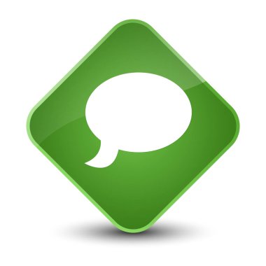 Sohbet simgesi zarif yumuşak yeşil elmas düğmesini