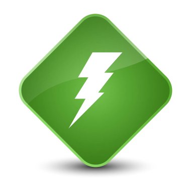 Elektrik kutsal kişilerin resmi zarif yumuşak yeşil elmas düğme