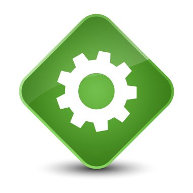 İşlem simgesi zarif yumuşak yeşil elmas düğmesini