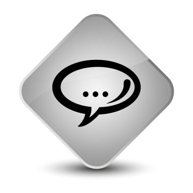 Sohbet simgesi zarif beyaz elmas düğmesini