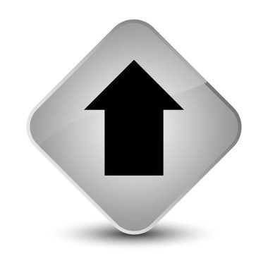 Ok simgesi zarif beyaz elmas düğmesini upload