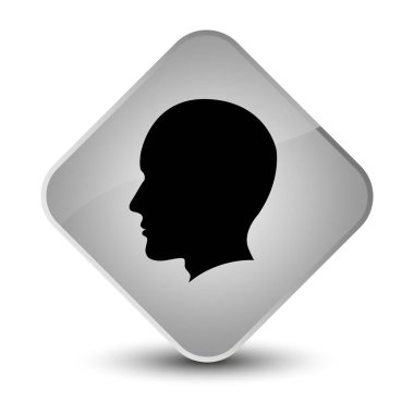 Baş erkek yüz kutsal kişilerin resmi zarif beyaz elmas düğme