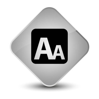 Yazı tipi boyutu kutusunu simge zarif beyaz elmas düğmesi