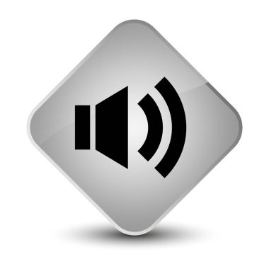 Ses simgesini zarif beyaz elmas düğmesi