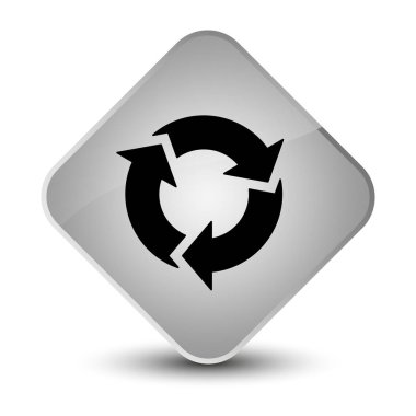 Yenile simgesini zarif beyaz elmas düğmesi