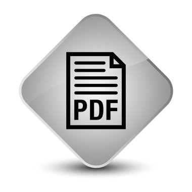PDF belge simgesi zarif beyaz elmas düğmesi