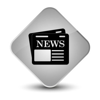 Gazete kutsal kişilerin resmi zarif beyaz elmas düğme