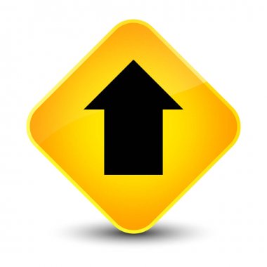 Ok simgesi zarif sarı elmas düğmesini upload