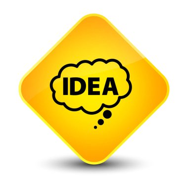 Fikir kabarcık kutsal kişilerin resmi zarif sarı elmas düğme